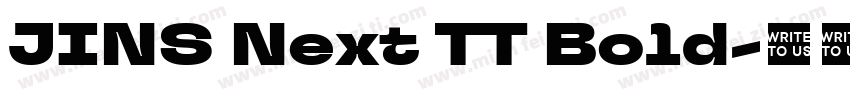 JINS Next TT Bold字体转换